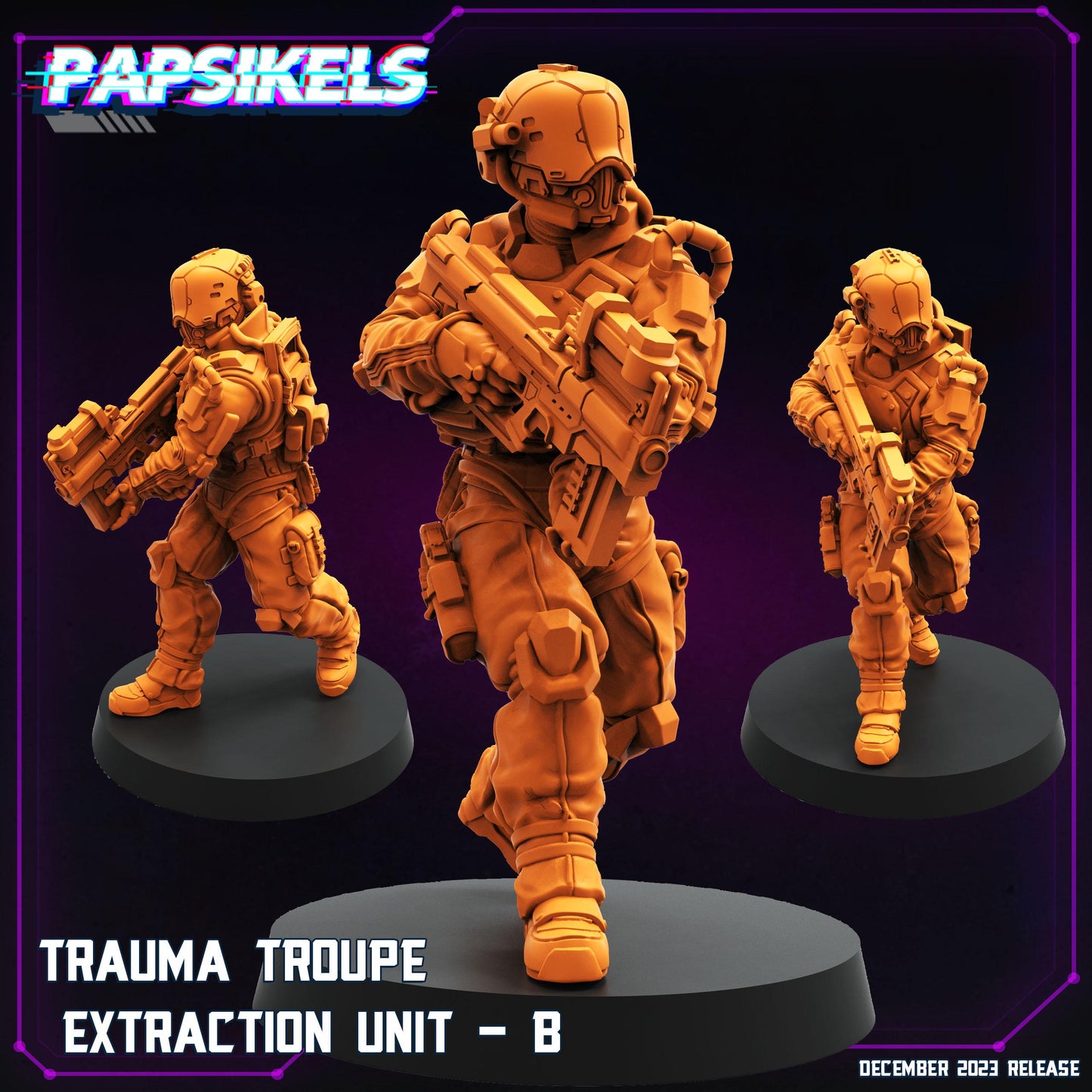 Trauma Troupe Extraction Unit - 32mm Scale Cyberpunk Mini  | Papsikels