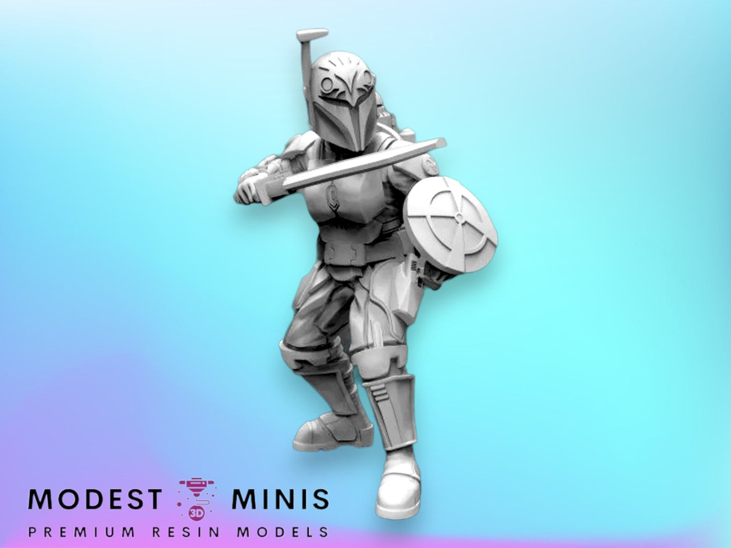 Crusader Princess With Helmet - 28mm - 40mm Scale | Star Wars Legion Mini