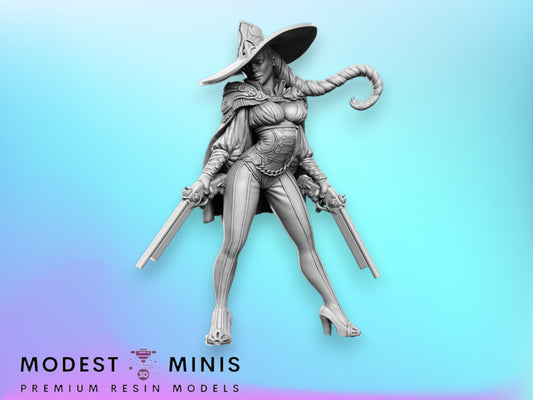 West RPG Gunslinger Inna - 28mm 32mm Scale DnD Miniature | Dungeons and Dragons | RN Estudio