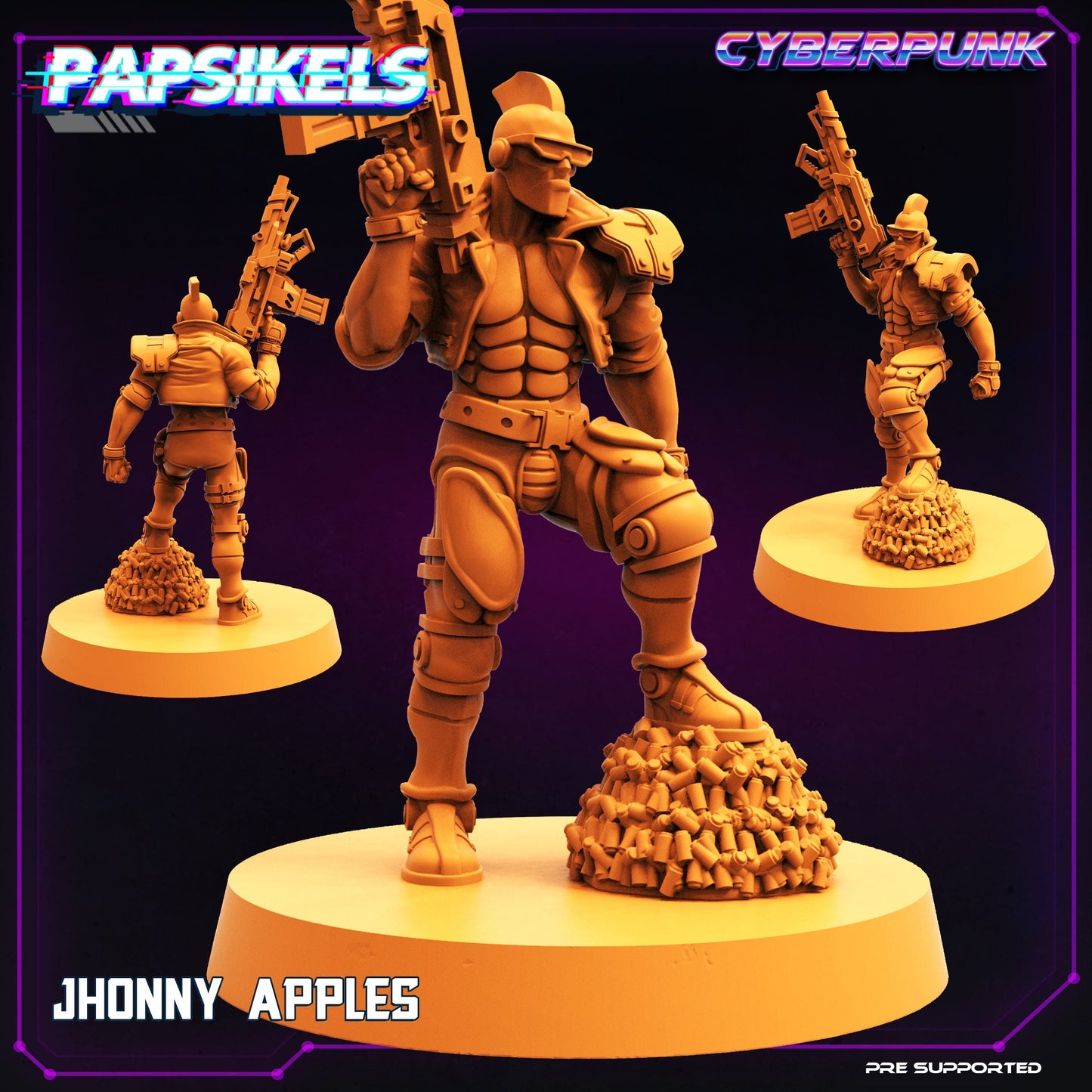 Jhonny Apples Fruit Gang - Resin Scale Alien Miniature  | Cyberpunk | Papsikels
