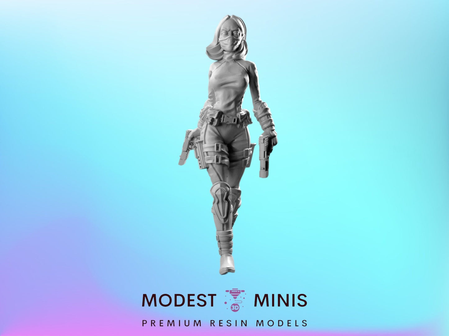 Survivor Agent Lilith | 28mm - 100mm Scale Resin Mini | Zombicide | Vaultz