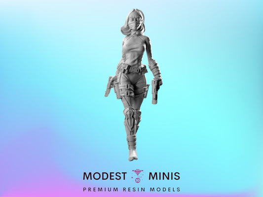 Survivor Agent Lilith | 28mm - 100mm Scale Resin Mini | Zombicide | Vaultz