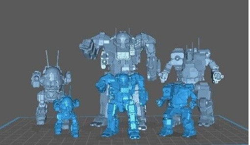 Blood ASP BAS D Variant 2 Piece | 1:265 | 6mm Battletech Scale | Mecha | Sir Mortimer