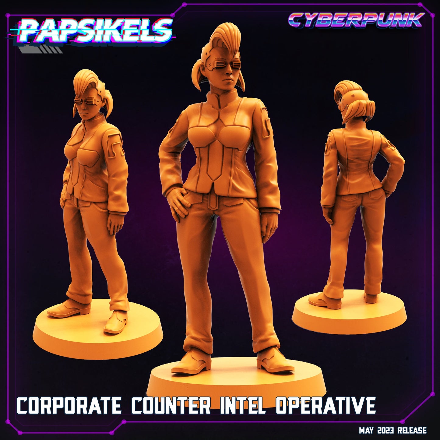 Corporate Counter Intel Operative - 32mm Scale Alien Miniature  | Batang City | Papsikels