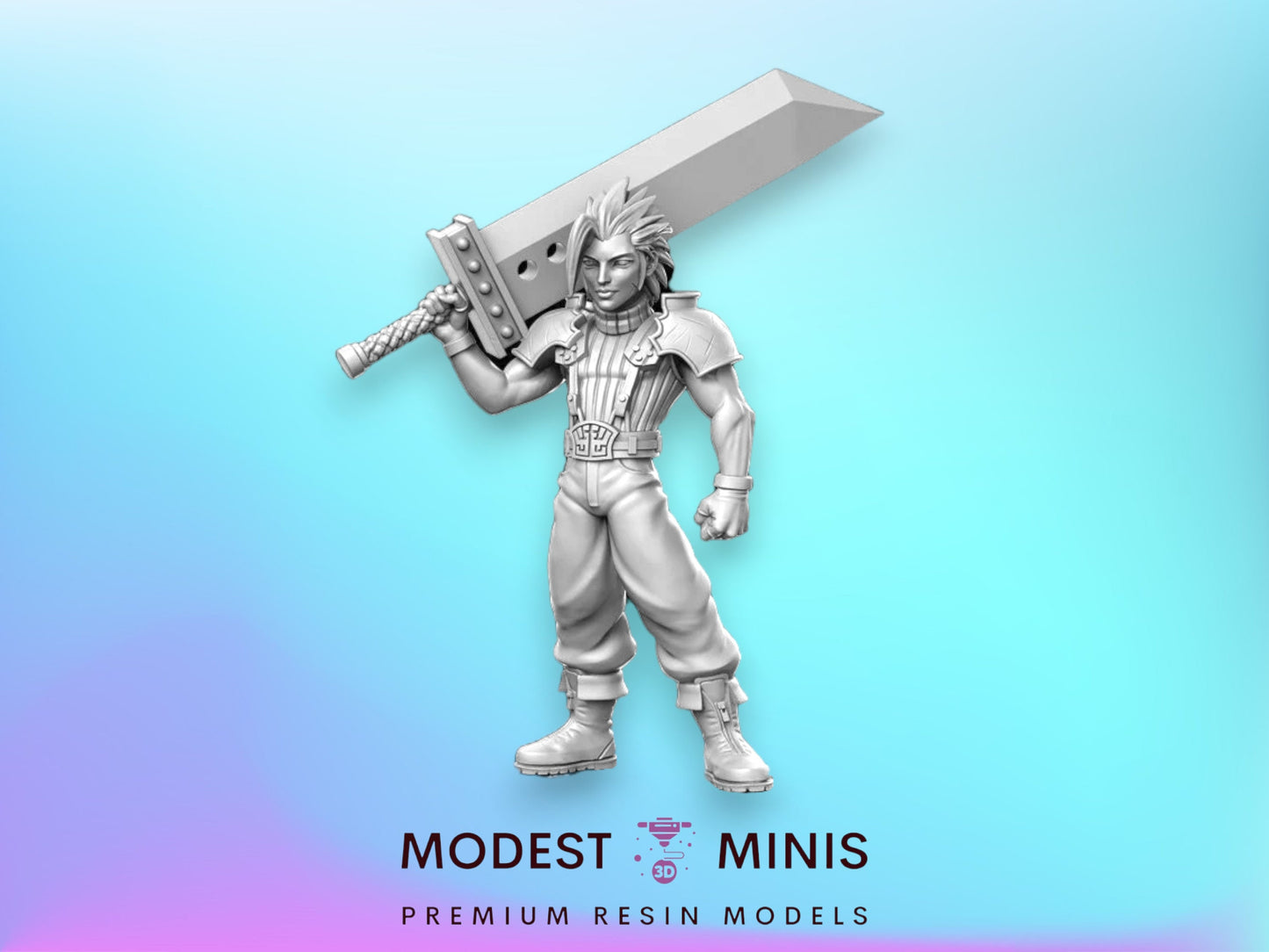 Zack - 32mm Scale DnD Miniature | Dungeons and Dragons | JRPG Mini - RN Estudio