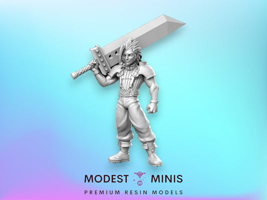 Zack - 32mm Scale DnD Miniature | Dungeons and Dragons | JRPG Mini - RN Estudio