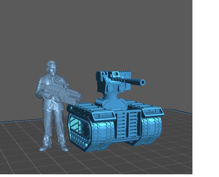 Unmanned Vehicle Sentry - 28mm 32mm 40mm Scale Cyberpunk Miniature  |  Blade Runner | | Papsikels