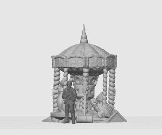 Carousel Abandoned Theme Park | 28mm - 40mm Scale | Survivor Terrain | Fantasy Scatter | Sci Fi Terrain | EC3D Badlands