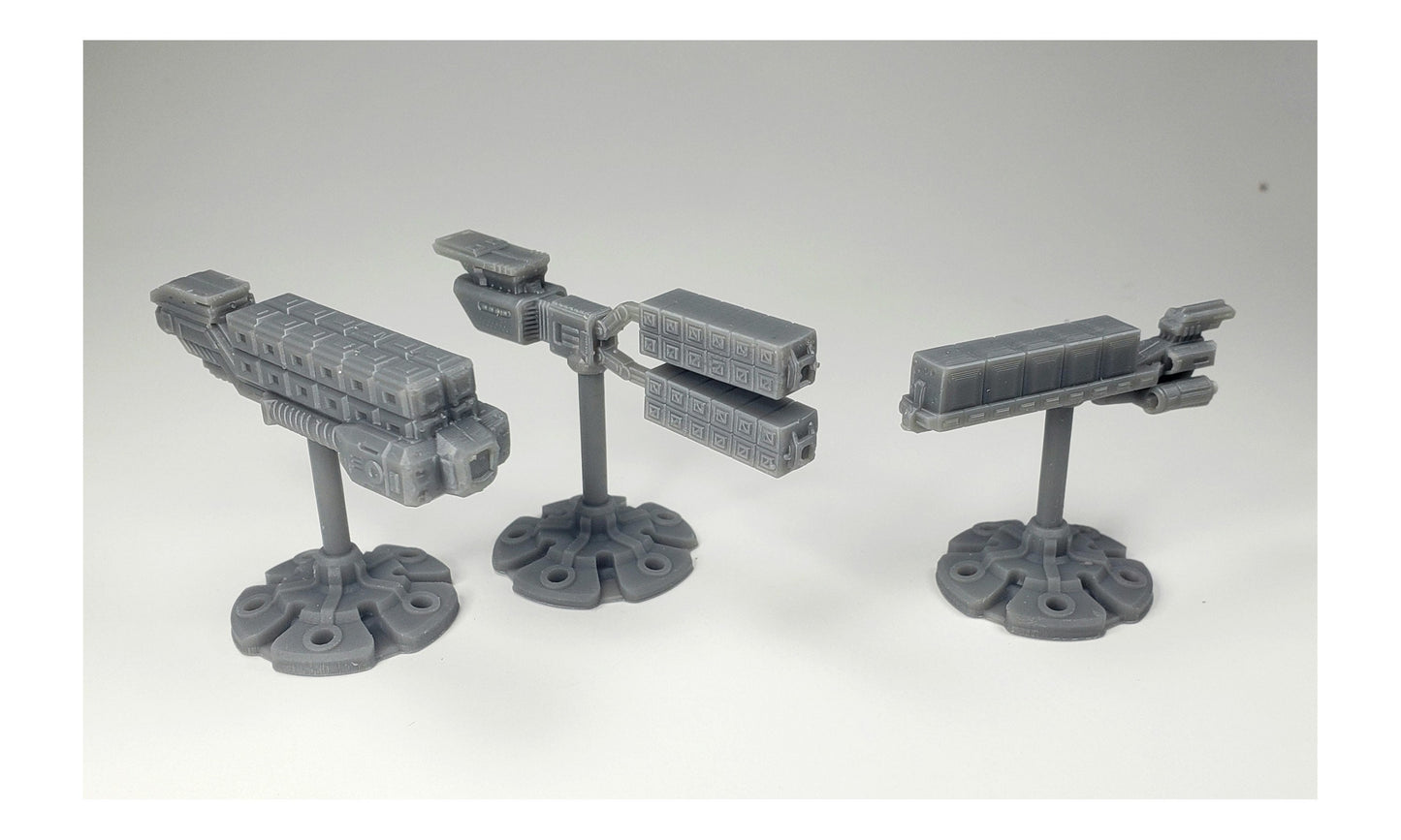 3pc Civilian Shipping Vessels - Fleetscale Mini | Twilight Imperium | Starfinder | Billion Suns | Starmada | Firefly | Tera Conflict