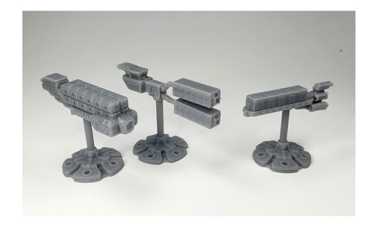 3pc Civilian Shipping Vessels - Fleetscale Mini | Twilight Imperium | Starfinder | Billion Suns | Starmada | Firefly | Tera Conflict