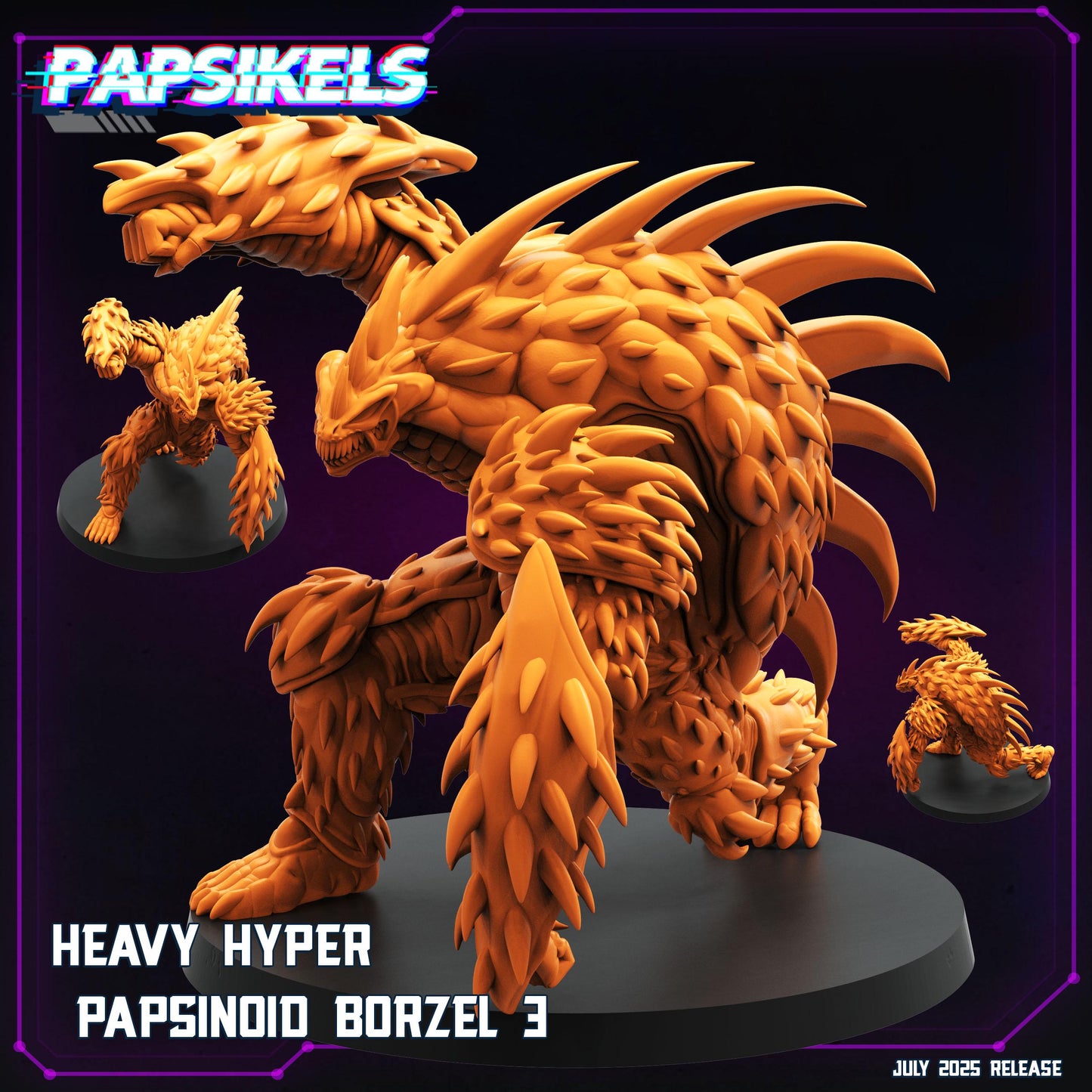 Heavy Hyper Papsinoid Borzel - Resin Cyberpunk Miniature  | Papsikels