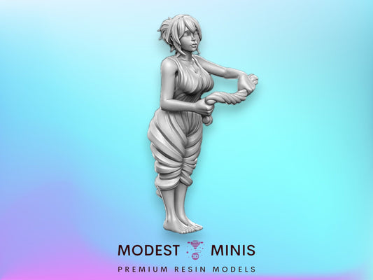 Villager NPC Beth washing girl - 32mm Scale DnD Miniature | Dungeons and Dragons | JRPG Mini - RN Estudio