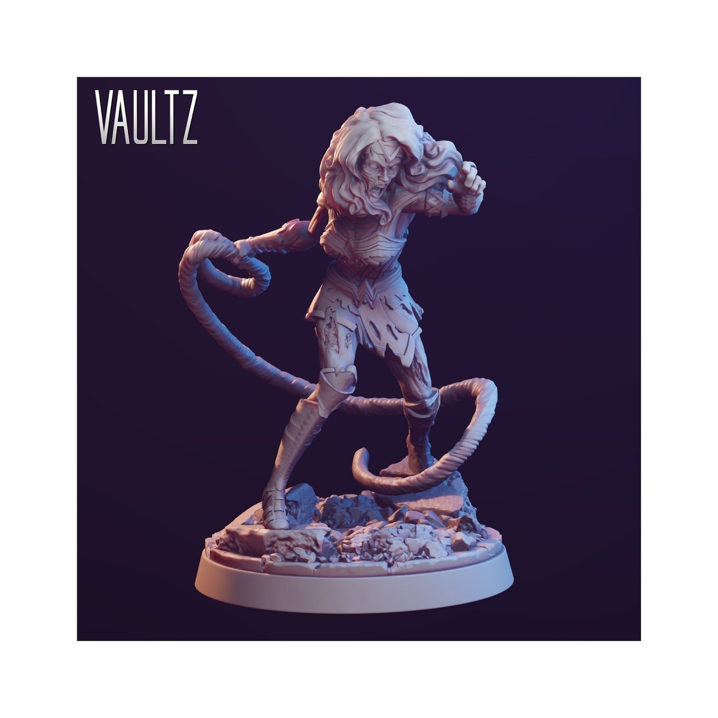 Zombie Diana | 28mm - 100mm Scale Resin Mini | Marvel Zombicide | Vaultz