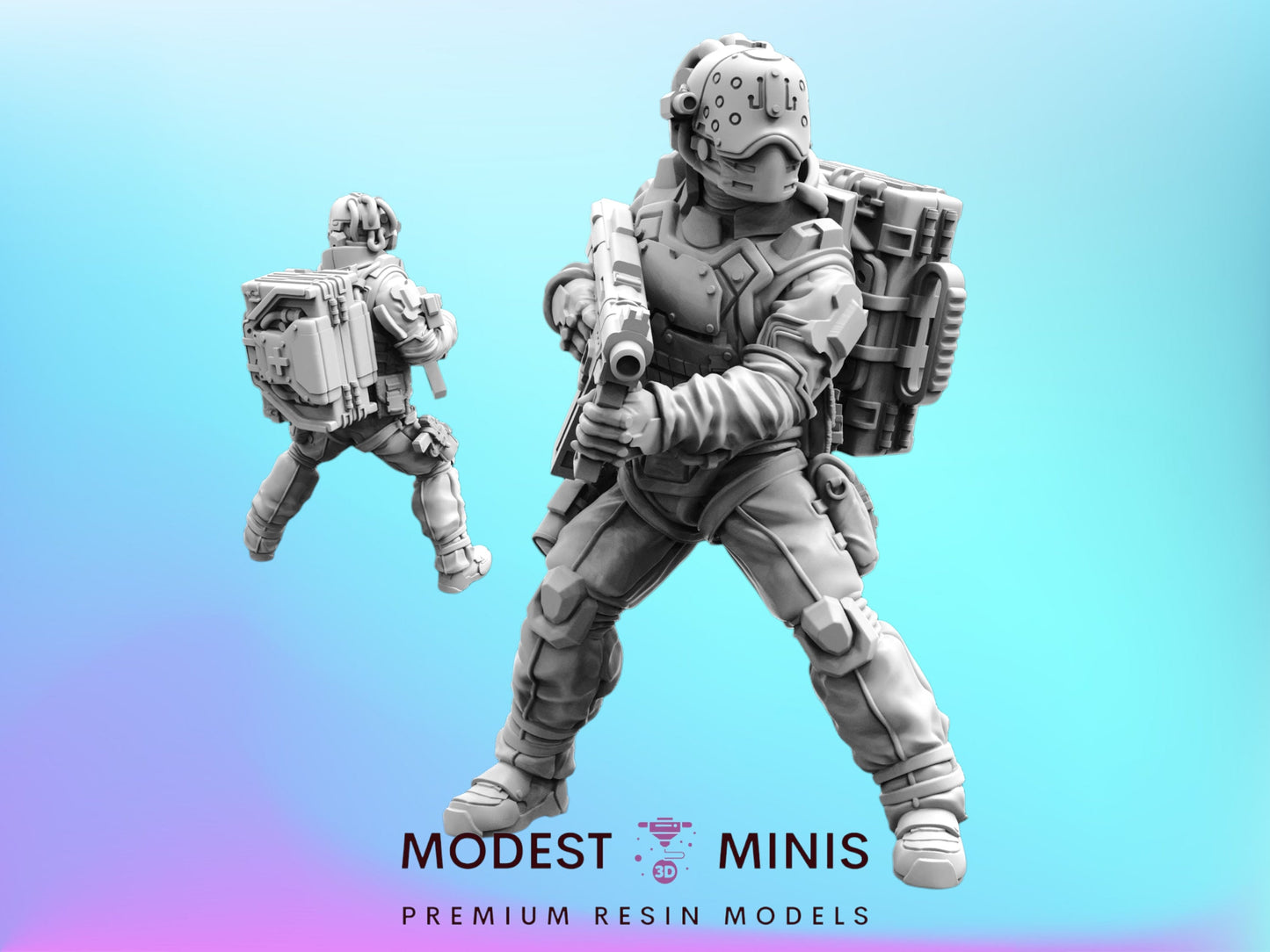 Trauma Troupe Field Doctor B - 32mm Scale Cyberpunk Mini  | Papsikels