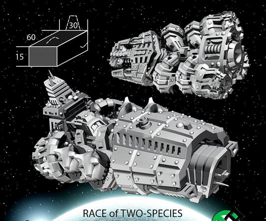 Two Species Flagship - Twilight Imperium | Fleetscale | Starfinder | Billion Suns | Starmada | Firefly | Terra Conflict