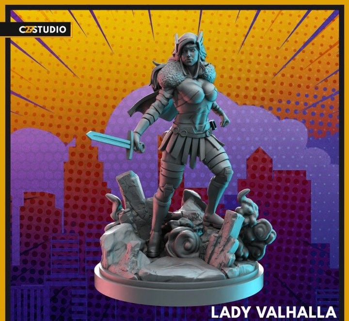 Lady Valhalla - 32mm - 40mm Mini | Crisis Protocol Proxy | C27
