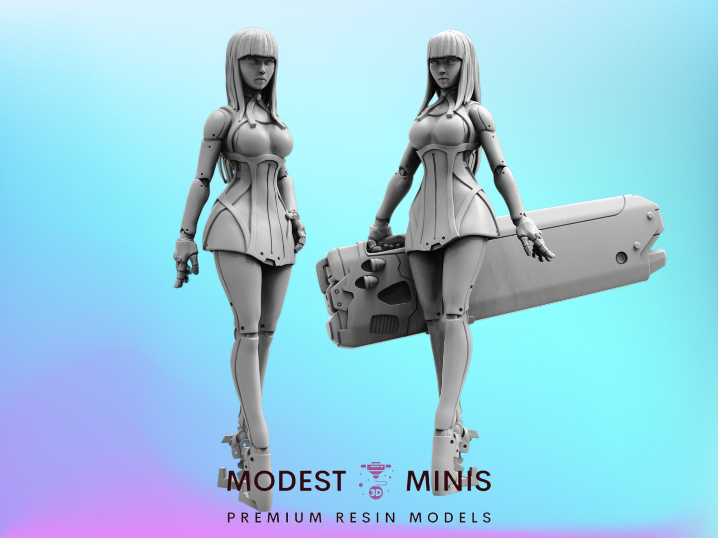 Bio Electric Head Scientist - Resin Cyberpunk Miniature  | Papsikels