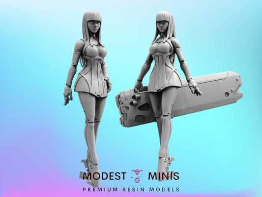 Bio Electric Head Scientist - Resin Cyberpunk Miniature  | Papsikels