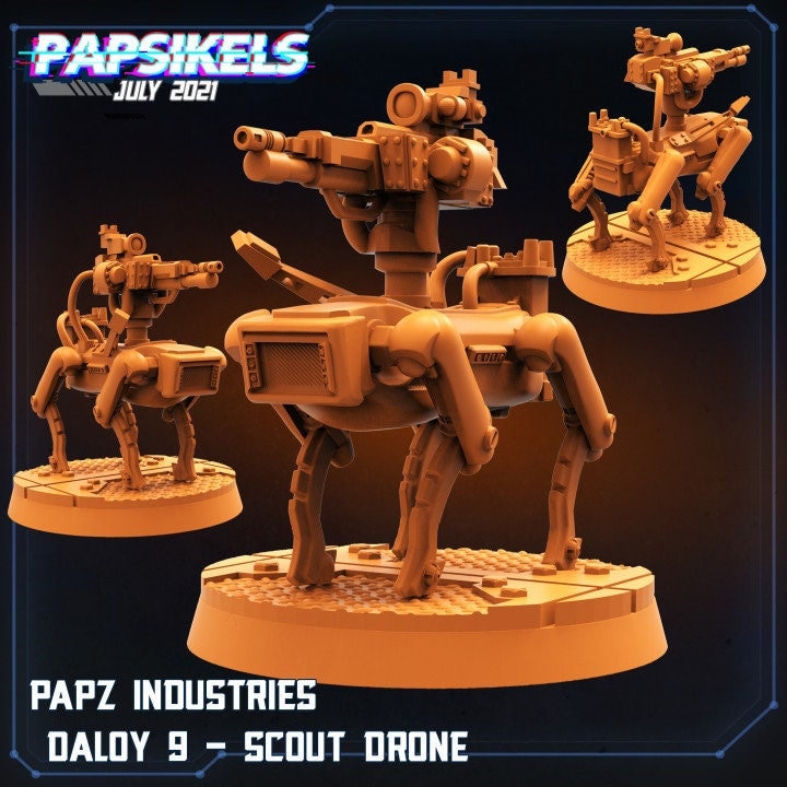 Space Scout Drone  - 32mm Scale Alien Miniature | RPG | Sci fi | Cyberpunk | Role Playing | DnD | Papsikel