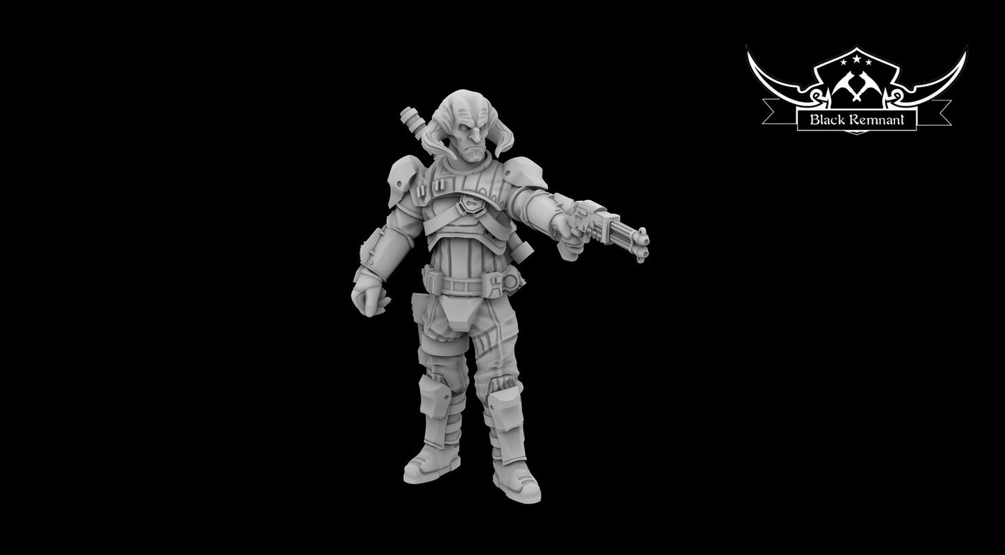 Bull Bounty Hunter - 28mm - 40mm Scale | DnD | Star Wars Legion Mini