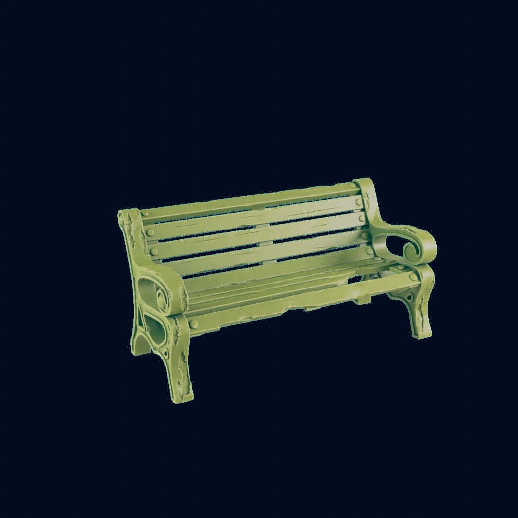 City Bench Scatter Terrain | 28mm - 54mm Scale | Survivor Terrain | Fantasy Scatter | Sci Fi Terrain | Superhero