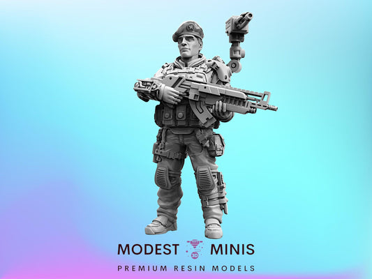 Squad Leader AA83 SYEM - 32mm Scale Alien Miniature | RPG | Sci fi | Cyberpunk | Role Playing | DnD | Papsikel