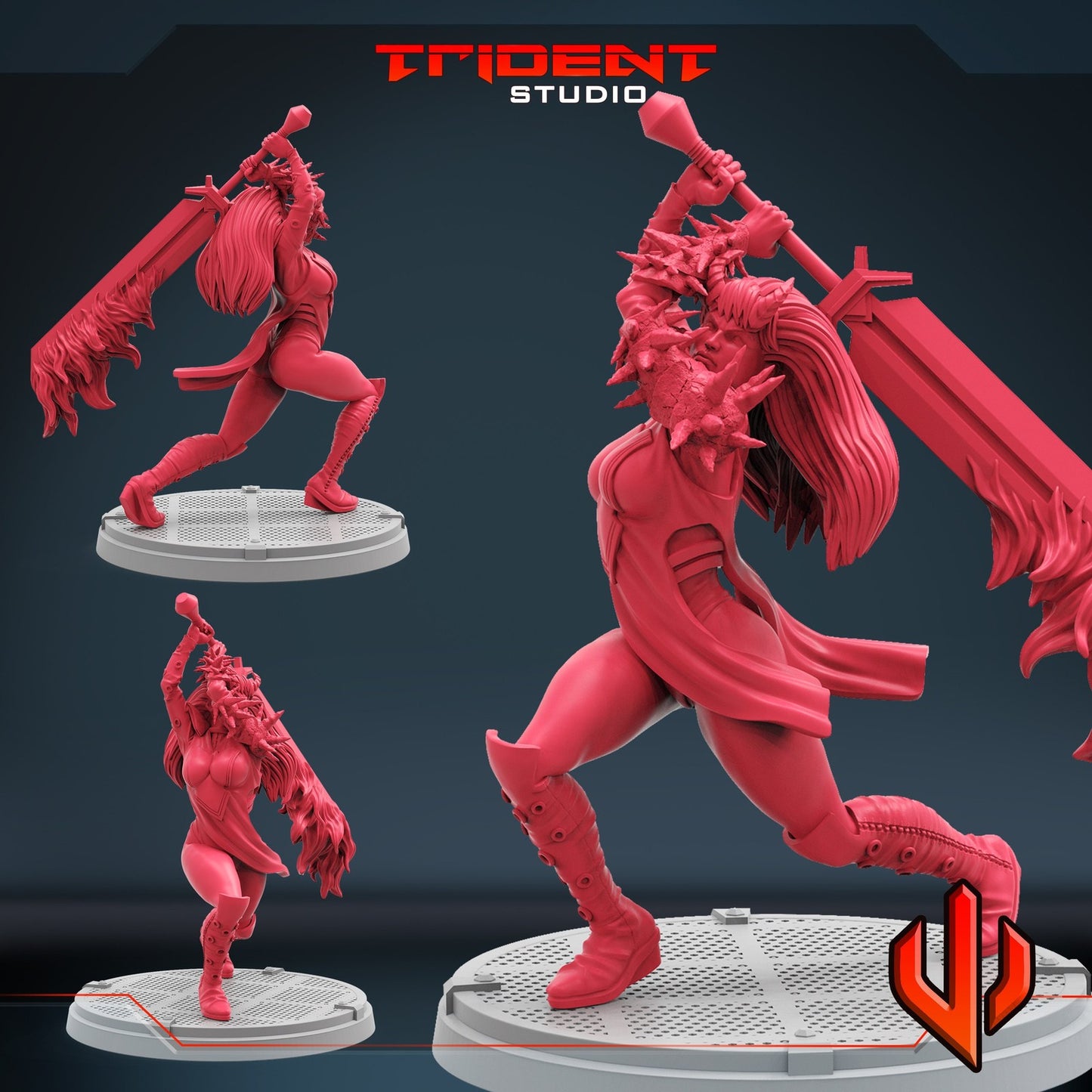 Phoenix Magic B - 40mm  Miniature | Crisis Protocol Proxy | Trident