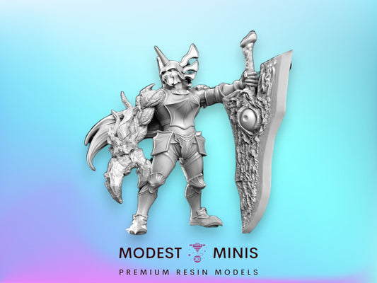 Ephialtes Demonic Knight - 32mm Scale DnD Miniature | Dungeons and Dragons | JRPG Mini - RN Estudio