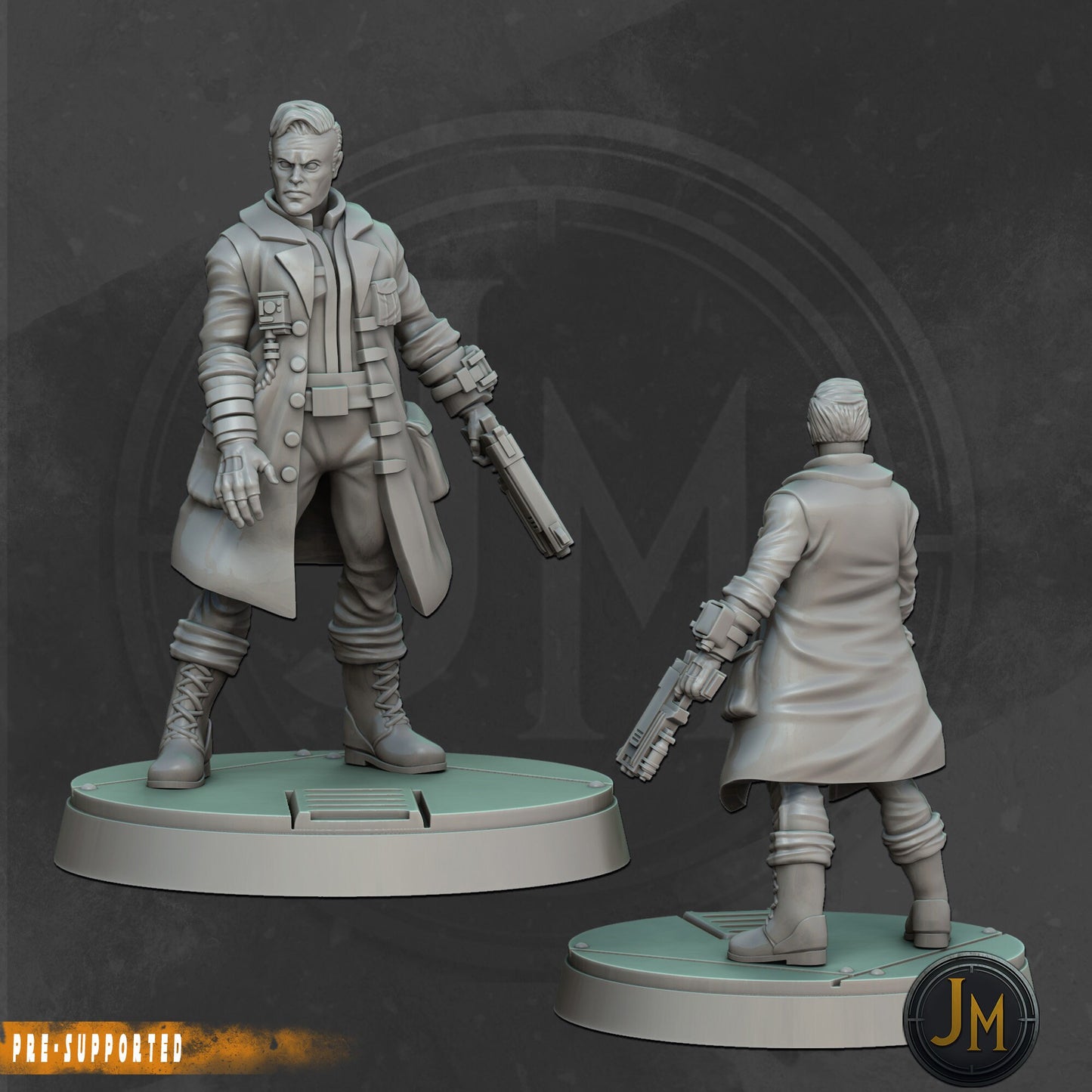 8pc Bunker Security Set - 28mm 32mm Scale Badlands Miniature  | Cyberpunk | | Nuke World