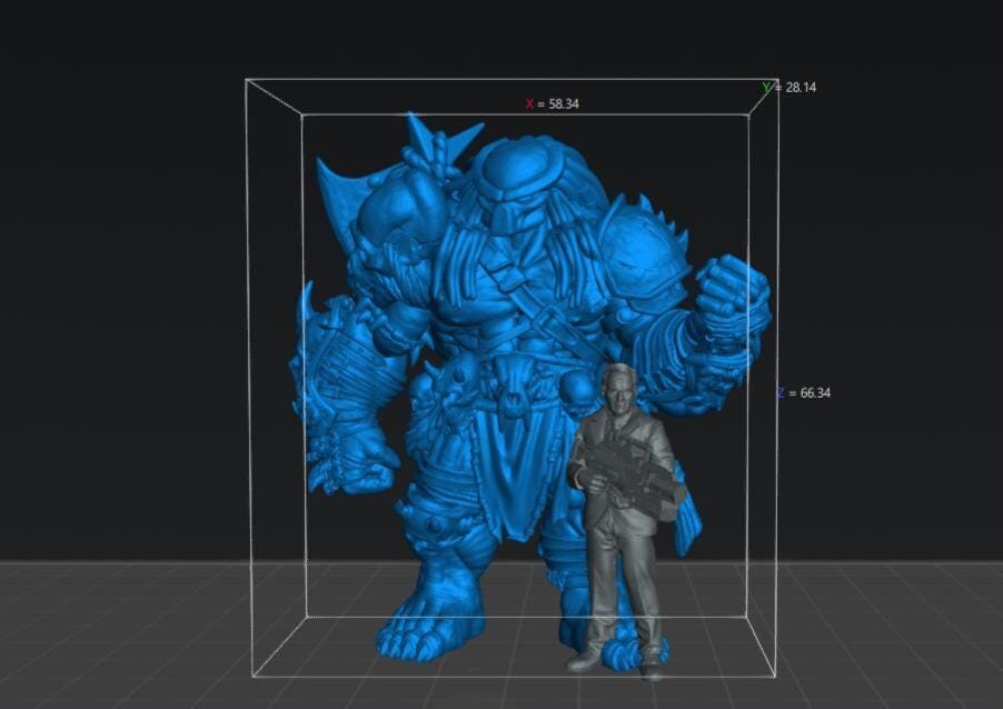 Predahulk Skull Hunter - Resin 3D Print Alien Miniature | RPG | Sci fi | Cyberpunk | Role Playing | DnD | Papsikel