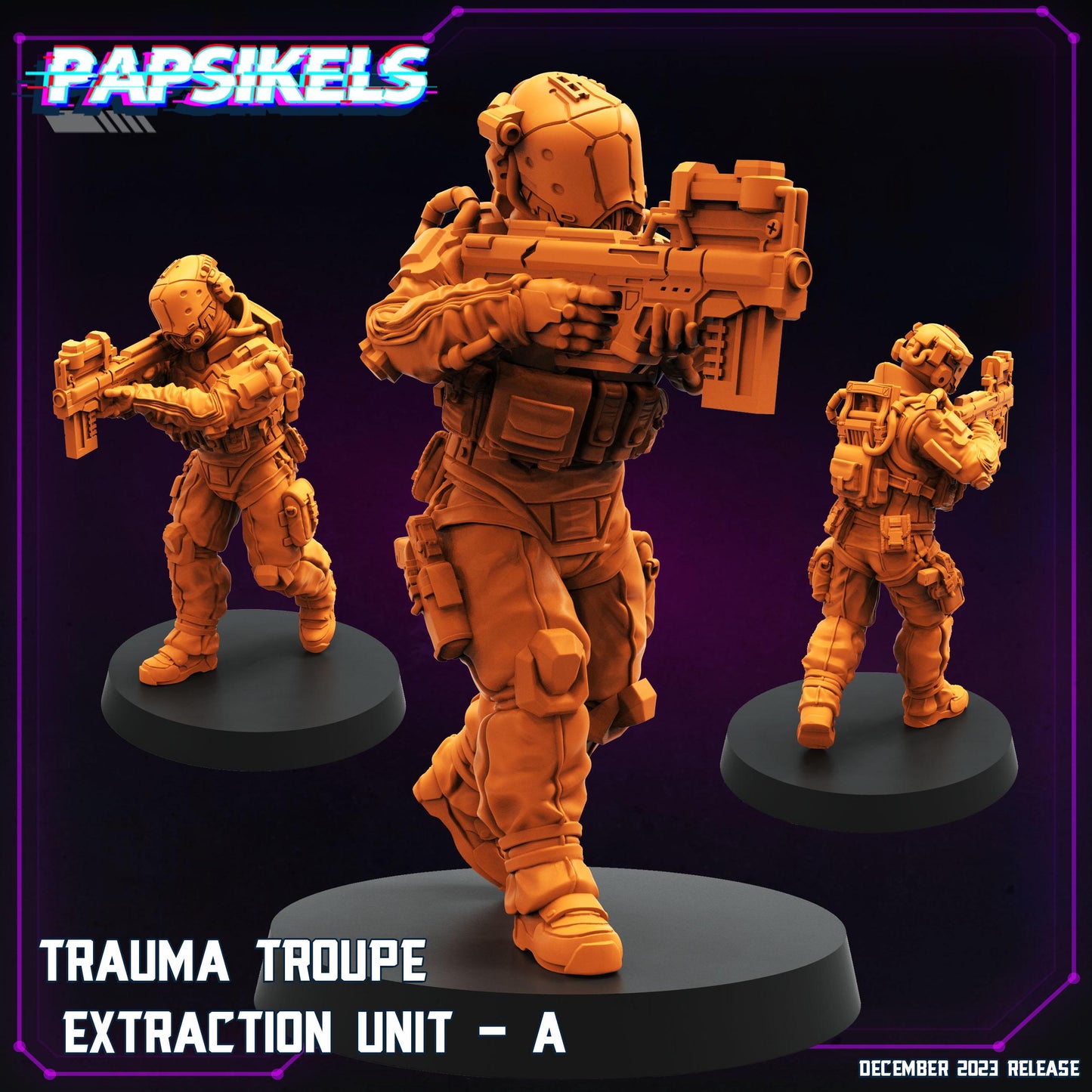 Trauma Troupe Extraction Unit - 32mm Scale Cyberpunk Mini  | Papsikels