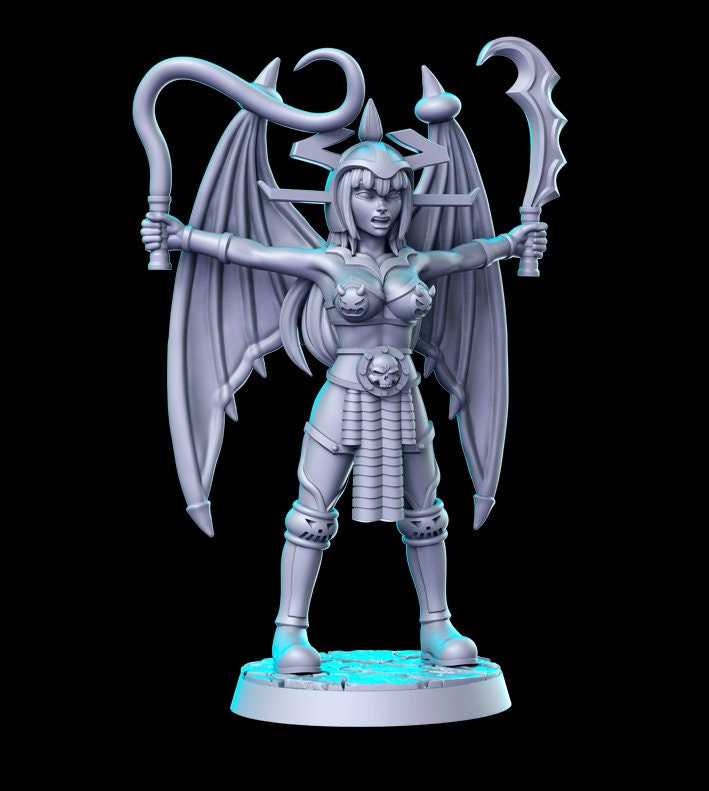Heroine Quest Gargoyle Female - 28mm 32mm Scale DnD Miniature | Dungeons and Dragons | RN Estudio