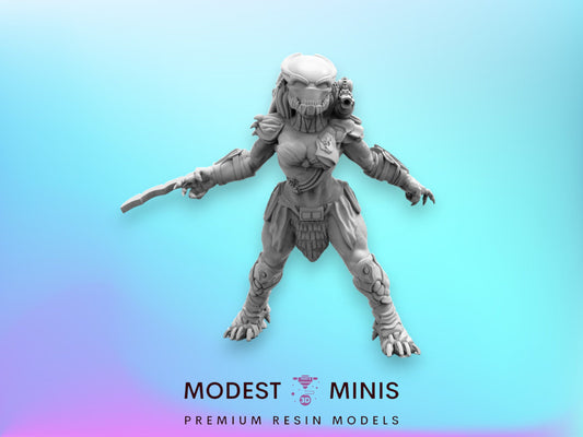 Berserk Vixen Skull Hunter - Resin 3D Print Alien Miniature | RPG | Sci fi | Cyberpunk | Role Playing | DnD | Papsikel