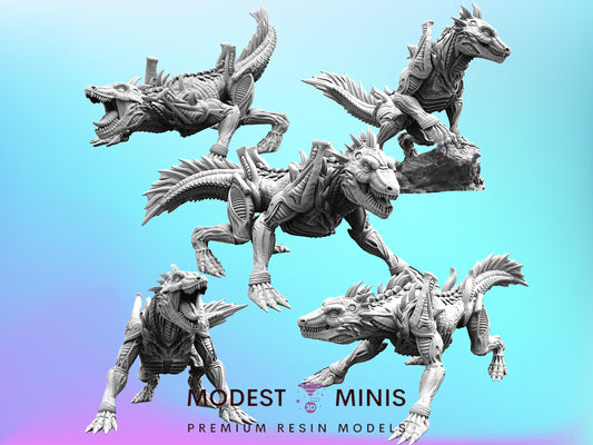 7pc Reptilelike Xeno Natural Predator Set - Resin 3D Print Alien Miniature | RPG | Sci fi | Cyberpunk | Role Playing | DnD | Papsikel