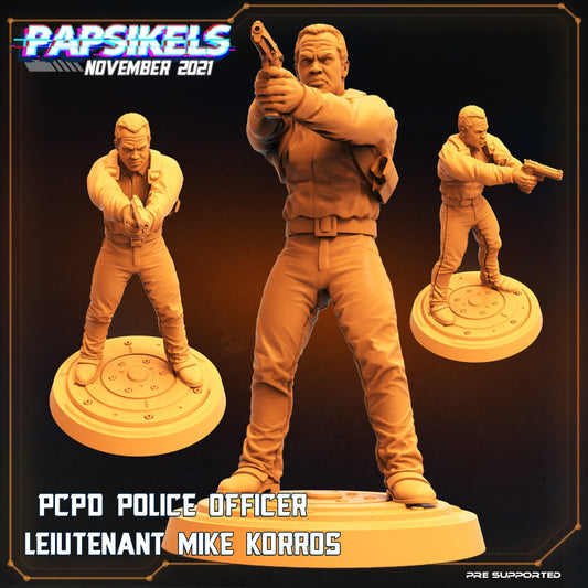 Lieutenant Mike - 32mm Scale Alien Miniature | RPG | Sci fi | Cyberpunk | Role Playing | DnD | Papsikel