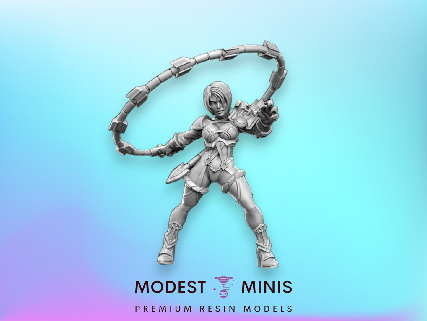 Poison Female Pinup - 32mm Scale DnD Miniature | Dungeons and Dragons | JRPG Mini - RN Estudio
