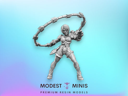 Poison Female Pinup - 32mm Scale DnD Miniature | Dungeons and Dragons | JRPG Mini - RN Estudio