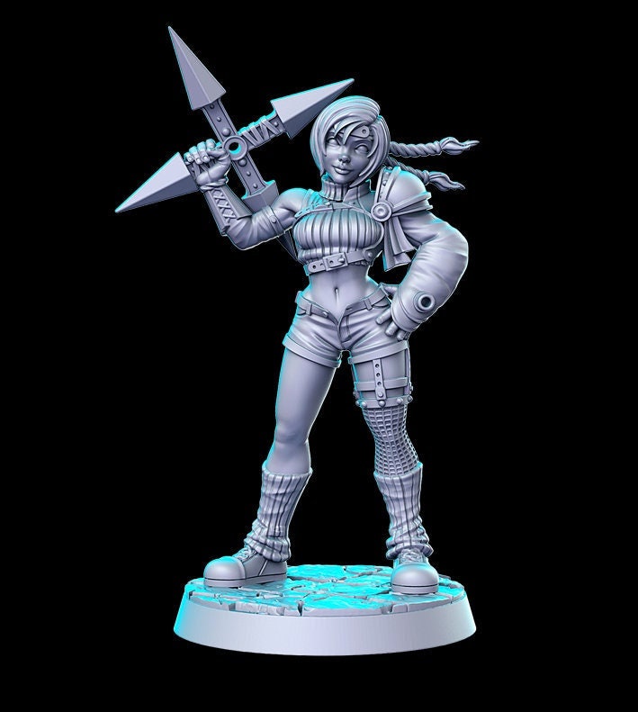 Julie Katsuragi - 32mm Scale DnD Miniature | Dungeons and Dragons | JRPG Mini - RN Estudio