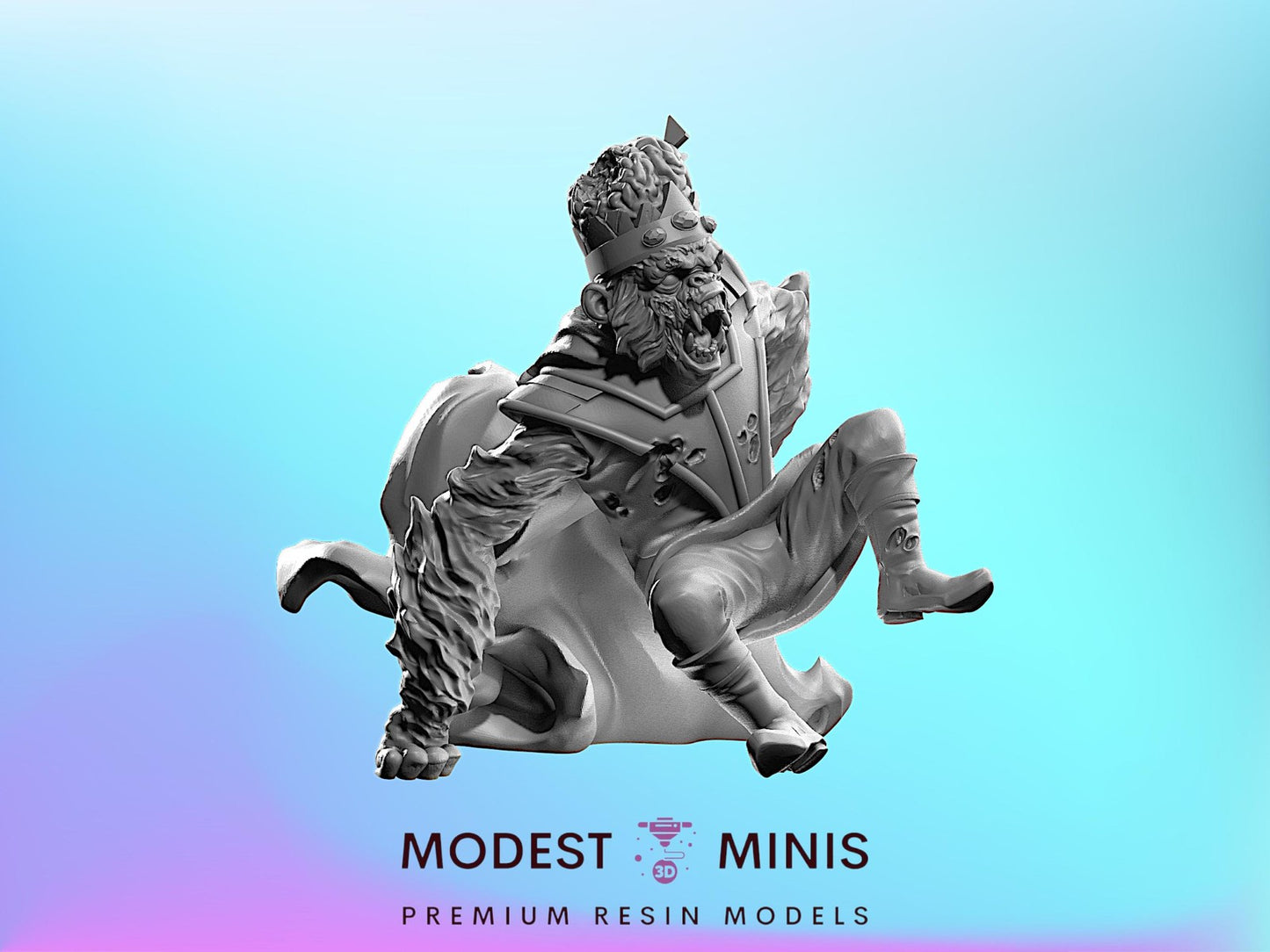 Powerpuff Monkey Zombie | 28mm - 100mm Scale Resin Mini | Zombicide | Vaultz