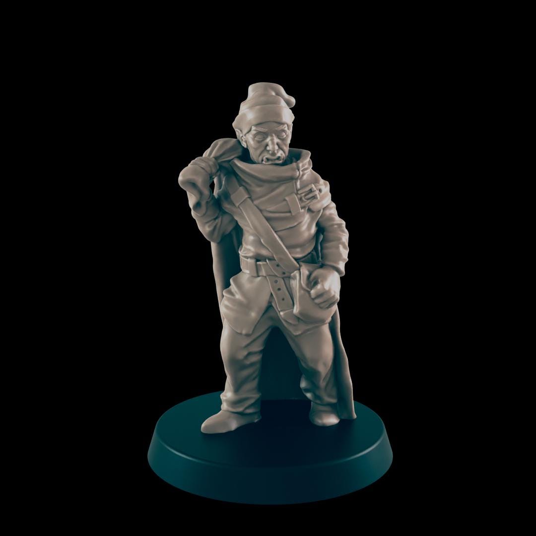 Half-Orc Folk | 25mm - 100mm Scale | DnD | EC3D Fantasy Mini | Everyday Folk