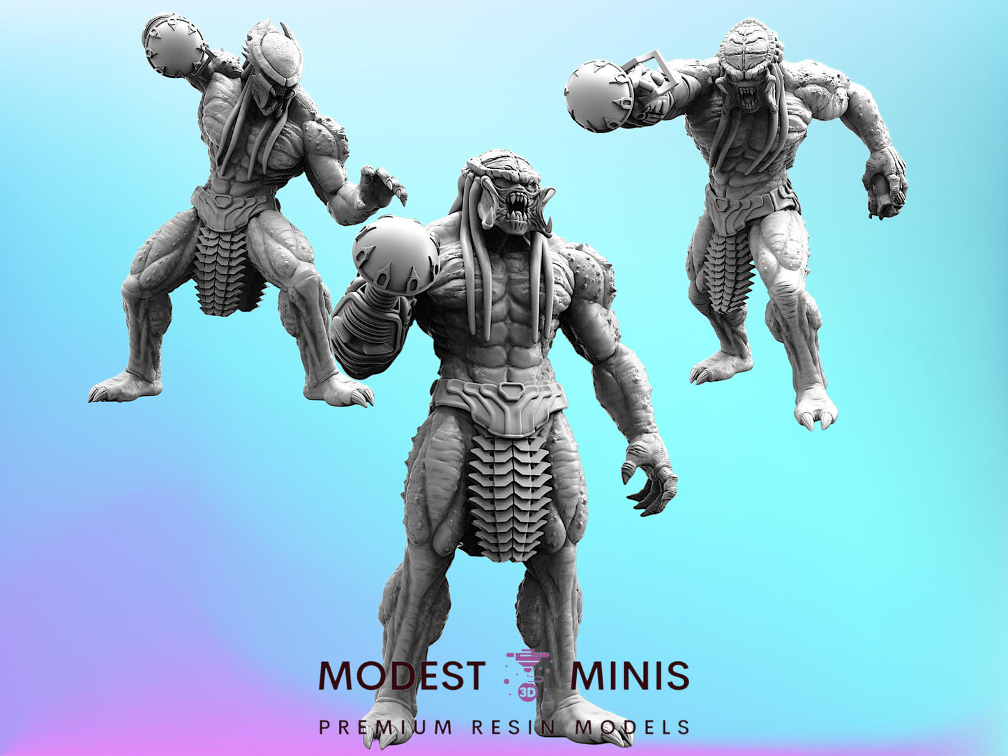 Viking Killer Skull Hunter - Resin 3D Print Alien Miniature | RPG | Sci fi | Cyberpunk | Role Playing | DnD | Papsikel