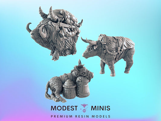 Beasts of Burden  | 25mm - 100mm Scale | DnD | EC3D Fantasy Mini | Everyday Folk