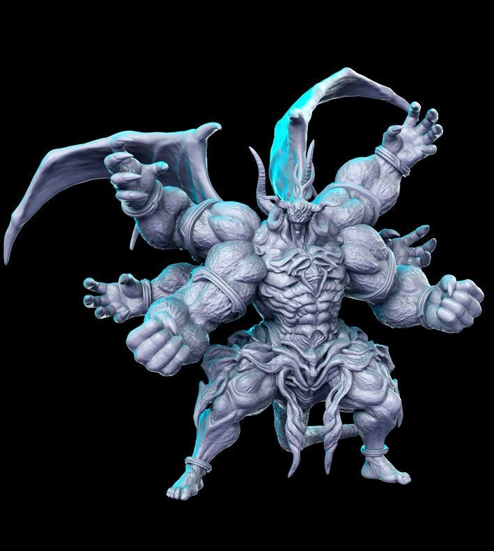 100mm Fiend - 32mm Scale DnD Miniature | Dungeons and Dragons | JRPG Mini - RN Estudio