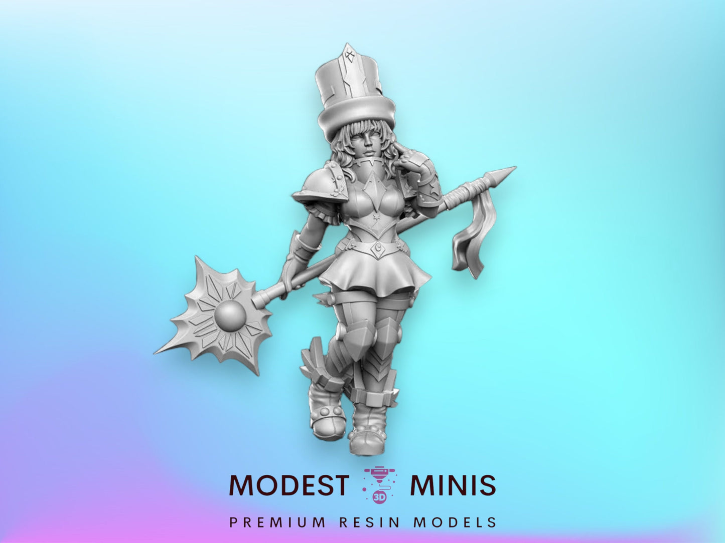 Balitha Guard Priest - 32mm Scale DnD Miniature | Dungeons and Dragons | JRPG Mini - RN Estudio