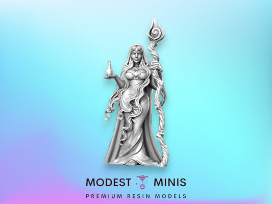 Elf Sorceress Miriel - 32mm Scale DnD Miniature | Dungeons and Dragons | JRPG Mini - RN Estudio