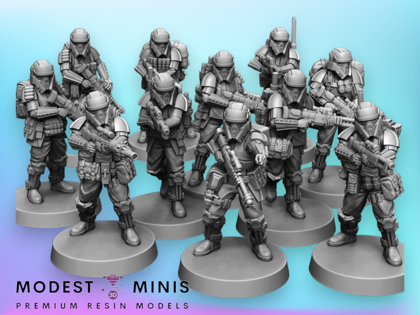 11pc Beach Troopers Set - 28mm - 40mm Scale | Jandro | Star Wars Legion Mini