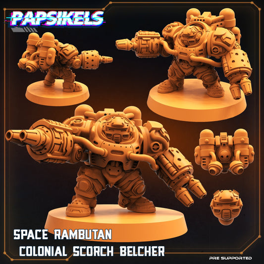 Space Dwarf Scorch Belcher - 32mm Scale Alien Miniature | RPG | Sci fi | Cyberpunk | Role Playing | DnD | Papsikel
