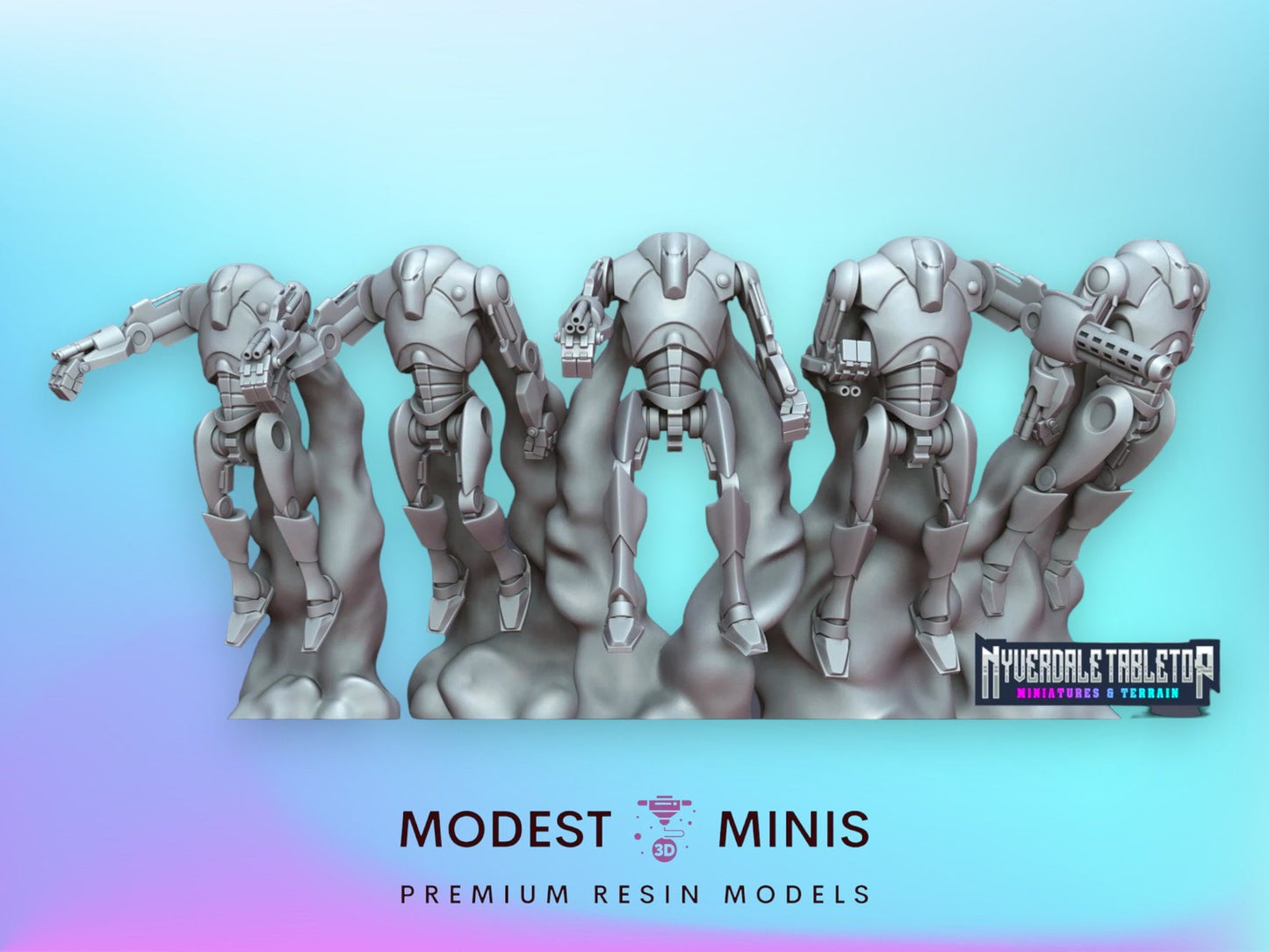 5pc Big Flying Clankers - 28mm - 40mm Scale | DnD | Star Wars Fan Art
