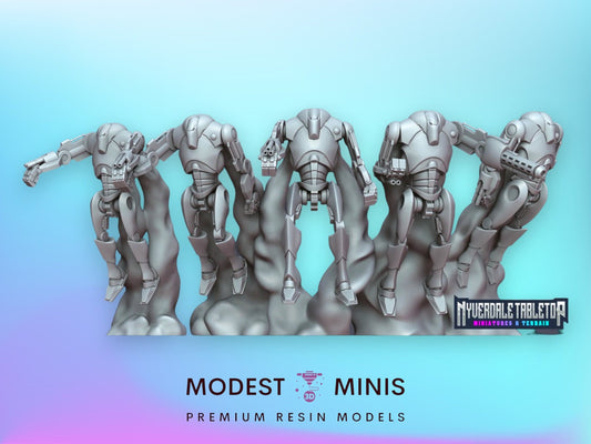 5pc Big Flying Clankers - 28mm - 40mm Scale | DnD | Star Wars Fan Art