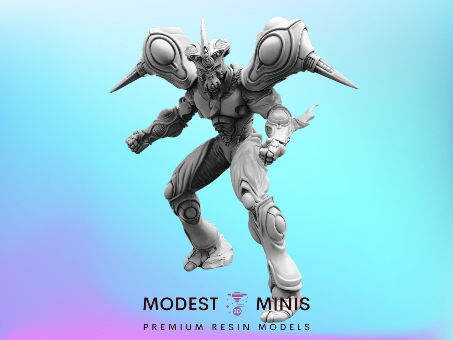 Gigantic Bio Techno Man B - 32mm Scale Cyberpunk Mini  | Papsikels